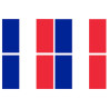 Drapeau France (4 fois 9.5x6.3 cm) - Sticker/autocollant