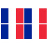 Drapeau France - 4 fois 9.5x6.3 cm - Autocollant(sticker)