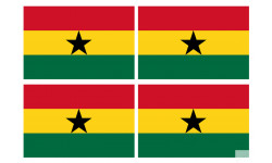 Drapeau Ghana (4 stickers 9.5x6.3cm) - Autocollant(sticker)