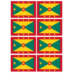 Drapeau Grenade (8 stickers 9.5x6.3cm) - Sticker/autocollant