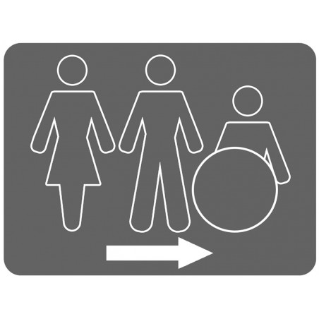 WC, toilette pour tous (20x15cm) - Autocollant(sticker)