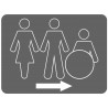 WC, toilette pour tous (20x15cm) - Autocollant(sticker)