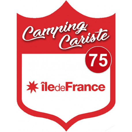 blason camping cariste Ile de France 75 - 10x7.5cm - Autocollant(sticker)