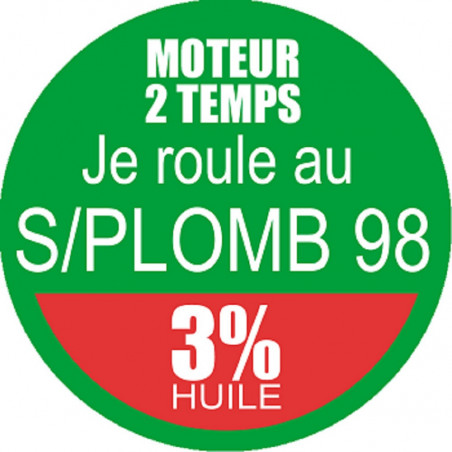 SANS PLOMB 98 - mélange 3 de 5cm - Autocollant(sticker)