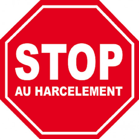 harcèlement STOP - 10x10cm - Autocollant(sticker)