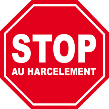 stop au harcèlement - 10x10cm - Autocollant(sticker)