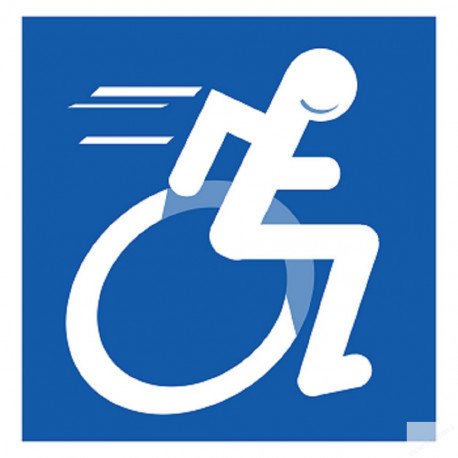 handisport Sport adapté fauteuil - 10cm - Autocollant(sticker)
