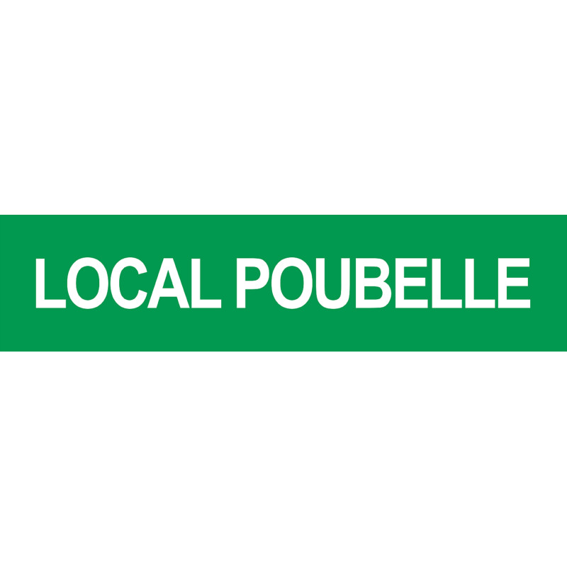 LOCAL POUBELLE VERT - 15x3.5cm - Sticker/autocollant