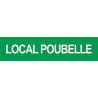 LOCAL POUBELLE VERT - 15x3.5cm - Autocollant(sticker)