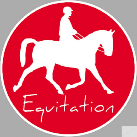Équitation - 20cm - Autocollant(sticker)