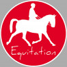 Équitation - 20cm - Autocollant(sticker)