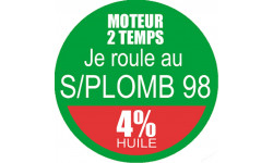 SANS PLOMB 98 - mélange 4 de 5cm - Autocollant(sticker)