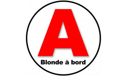 A Blonde à Bord (15x15cm) - Autocollant(sticker)