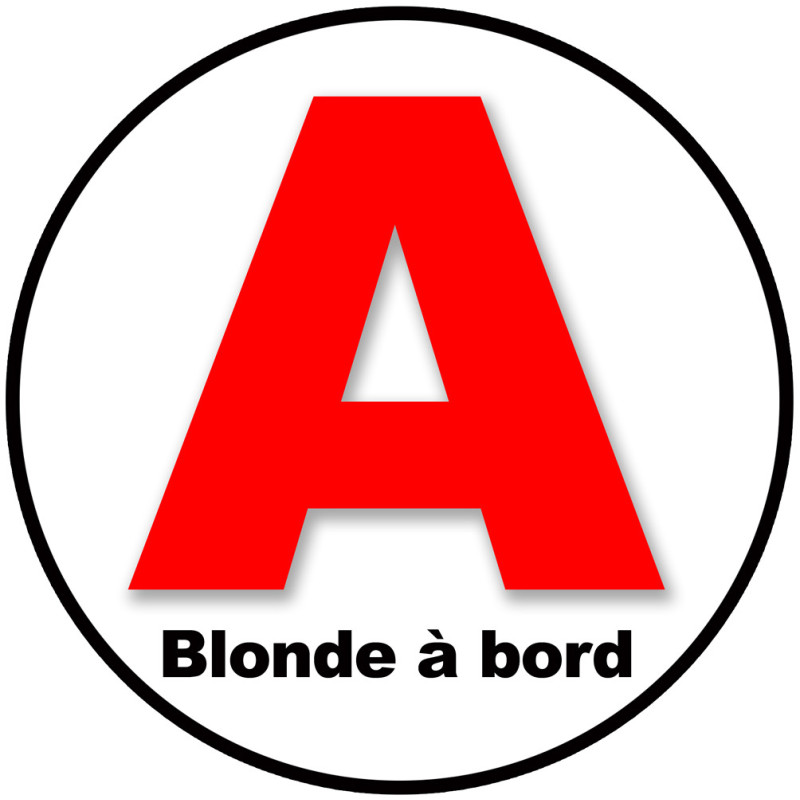 A Blonde à Bord (15x15cm) - Sticker/autocollant