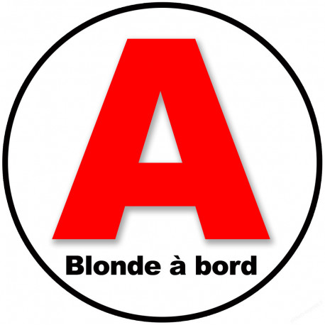 A Blonde à Bord (15x15cm) - Autocollant(sticker)