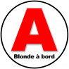 A Blonde a Bord (15x15cm) - Autocollant(sticker)