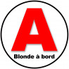 A Blonde à Bord (15x15cm) - Autocollant(sticker)