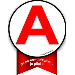 A je pilote (13,5x17,5cm) - Sticker/autocollant