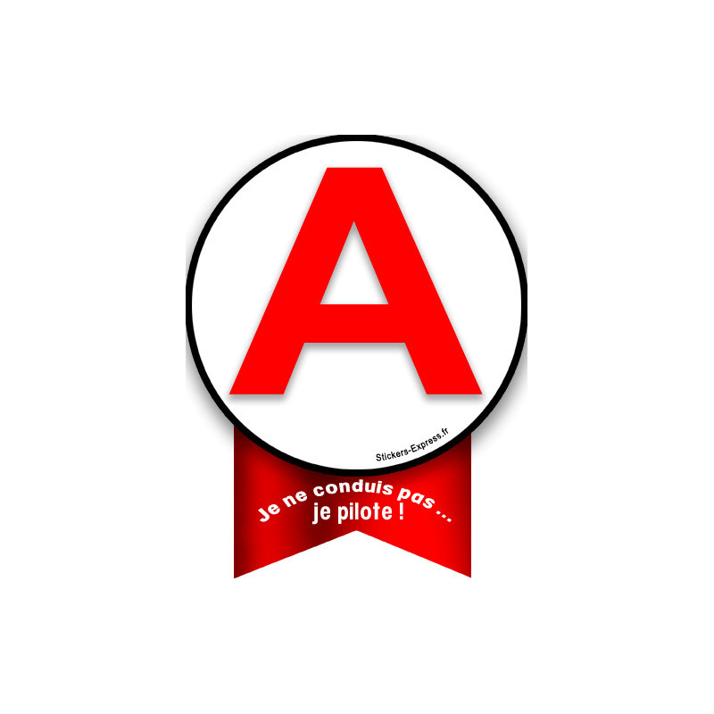A je pilote (13,5x17,5cm) - Sticker/autocollant