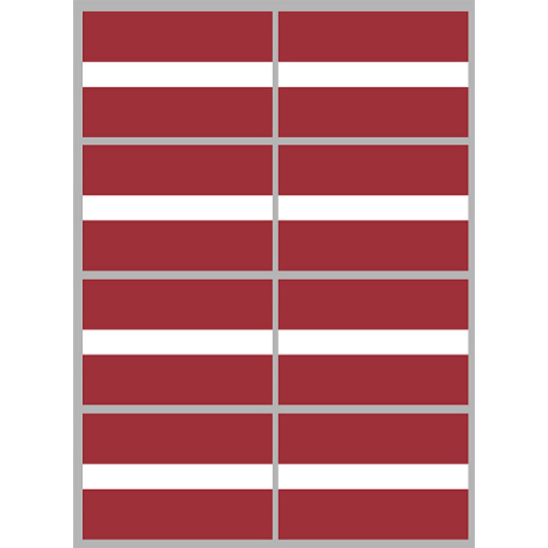 Drapeau Lettonie (8 fois 9,5x6.3cm) - Sticker/autocollant