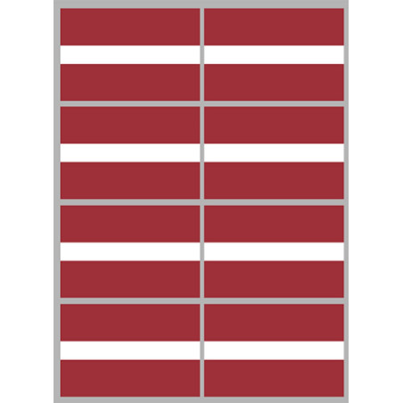 Drapeau Lettonie (8 fois 9,5x6.3cm) - Sticker/autocollant