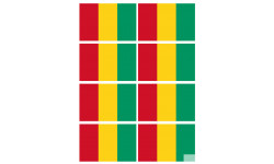 Drapeau Guinée (8 stickers 9.5x6.3cm) - Autocollant(sticker)