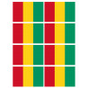 Drapeau Guinée (8 stickers 9.5x6.3cm) - Autocollant(sticker)