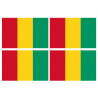 Drapeau Guinée (4 stickers 9.5x6.3cm) - Autocollant(sticker)