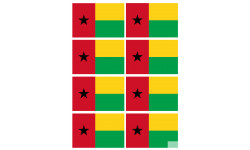 Drapeau Guinée Bissau (8 stickers 9.5x6.3cm) - Autocollant(sticker)