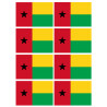 Drapeau Guinée Bissau (8 stickers 9.5x6.3cm) - Autocollant(sticker)