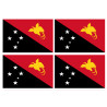 Drapeau Papouasie-Nouvelle-Guinée (4 stickers 9.5x6.3cm) - Sticker/au