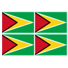 Drapeau Guyana - (4 stickers 9.5x6.3cm) - Autocollant(sticker)