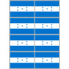 Drapeau Honduras - (8 stickers 9.5x6.3cm) - Sticker/autocollant