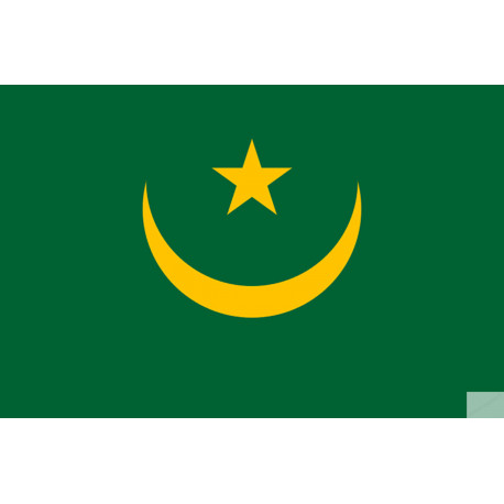 Drapeau Mauritanie (19.5x13cm) - Autocollant(sticker)