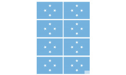 Drapeau Micronésie (8 fois 9.5x6.3cm) - Autocollant(sticker)