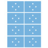 Drapeau Micronésie (8 fois 9.5x6.3cm) - Sticker/autocollant
