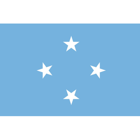 Drapeau Micronésie (19.5x13cm) - Sticker/autocollant