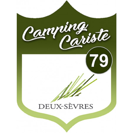 blason camping cariste Deux-sèvres 79 - 15x11.2cm - Autocollant(sticker)