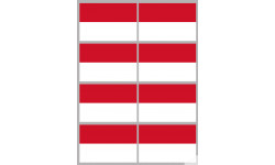 Drapeau Indonésie (8 fois 9.5x6.3cm) - Autocollant(sticker)