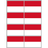 Drapeau Indonésie (8 fois 9.5x6.3cm) - Sticker/autocollant