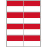 Drapeau Indonésie (8 fois 9.5x6.3cm) - Autocollant(sticker)