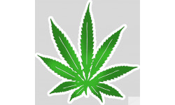 Feuille de cannabis (15x15cm) - Autocollant(sticker)