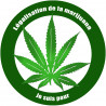 Pour la légalisation de la marijuana (20x20cm) - Autocollant(sticker)