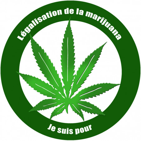 Pour la légalisation de la marijuana (15x15cm) - Autocollant(sticker)