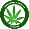 Pour la légalisation de la marijuana (10x10cm) - Autocollant(sticker)