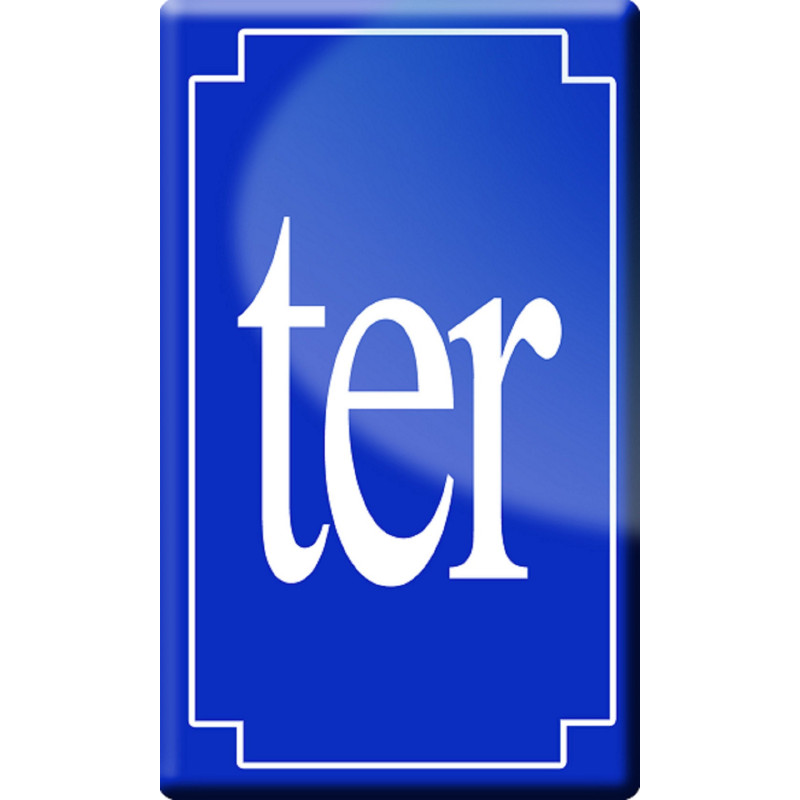 numéro de rue TER - classique 10x6cm - Sticker/autocollant