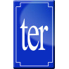 numéro de rue TER - classique 10x6cm - Sticker/autocollant