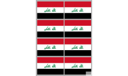 Drapeau Irak (8 fois 9.5x6.3cm) - Autocollant(sticker)