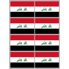 Drapeau Irak (8 fois 9.5x6.3cm) - Sticker/autocollant