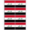 Drapeau Irak (8 fois 9.5x6.3cm) - Autocollant(sticker)
